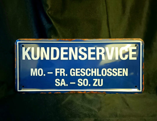 Blechschild "Kundenservice"