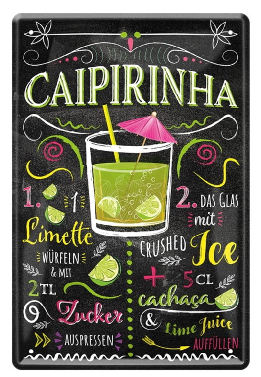 Blechschild "Caipirinha"