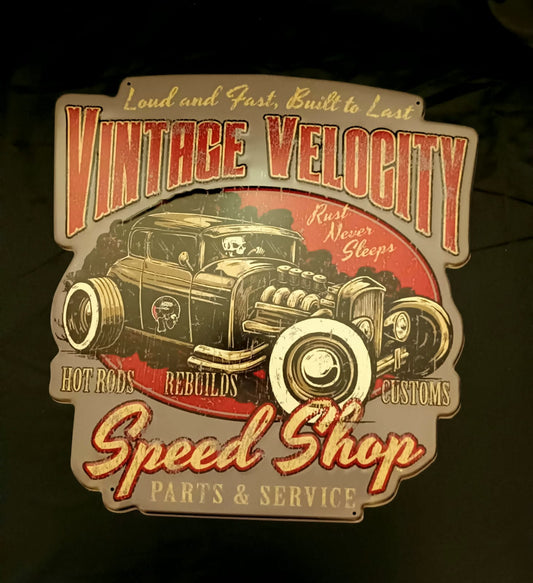 Blechschild "Vintage Velogity"