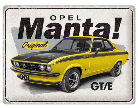 Blechschild "Opel Manta"