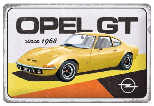 Blechschild "Opel GT"