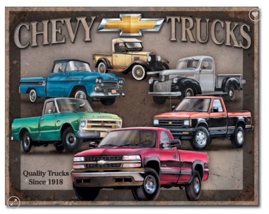 Blechschild "Chevrolet Trucks since 1918"