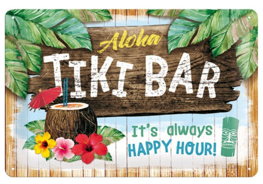 Blechschild "TIKI BAR"