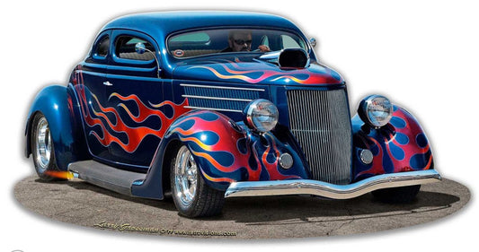 Blechschild "Hot Rod 1936 Blown Coupe"