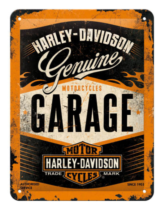 Blechschild "Harley Davidson Garage"