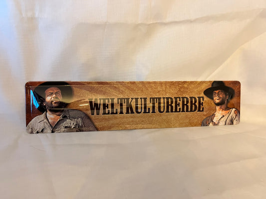 Blechschild "Bud Spencer &Terence Hill Weltkulturerbe"