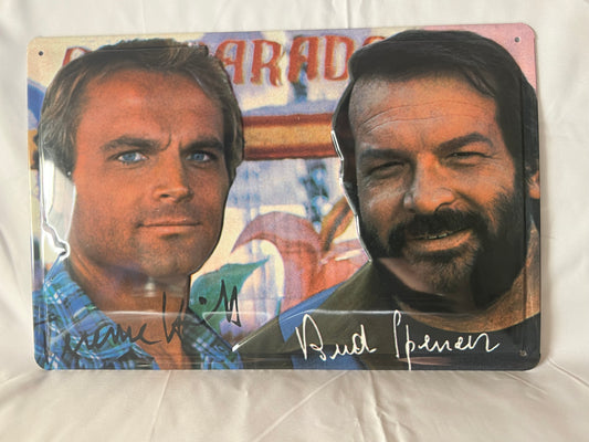 Blechschild "Bud Spencer und Terence Hill Autogramm"