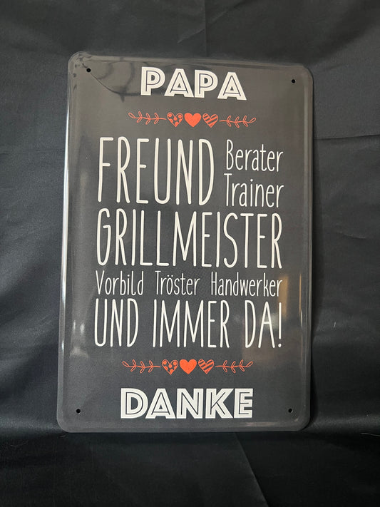 Blechschild "Papa Freund Berater