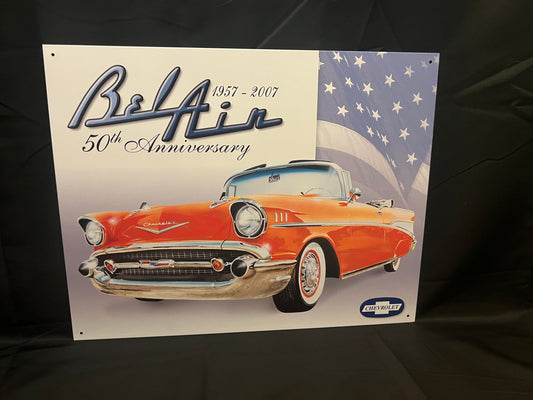 Blechschild "Bel Air 50th"