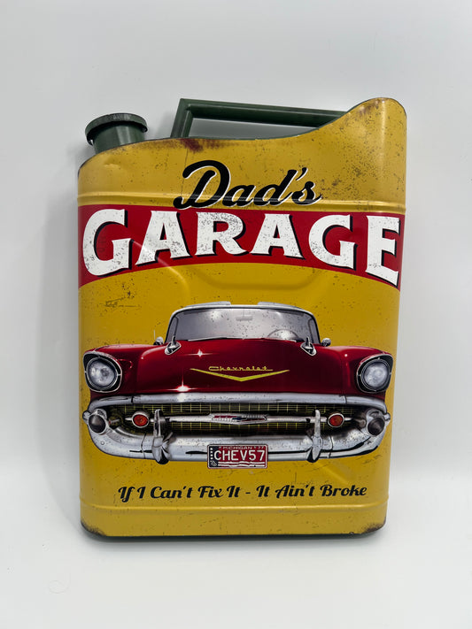 Blechschild "Kanister Dads Garage"