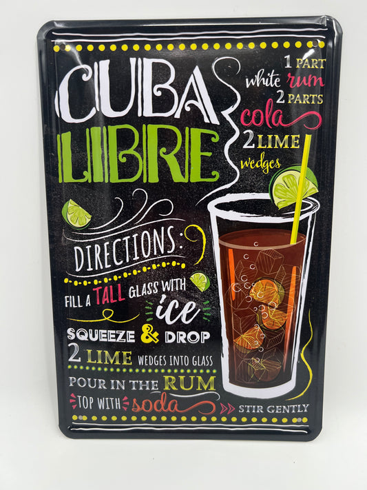 Blechschild "Cuba Libre"