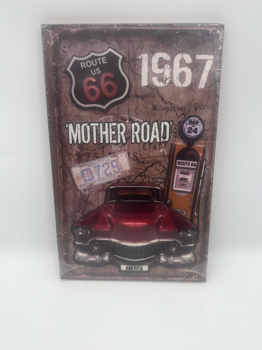 Blechschild "Route 66 Mother Road 1967"