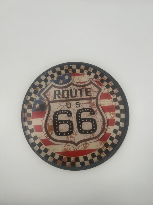 Blechschild "Route 66"