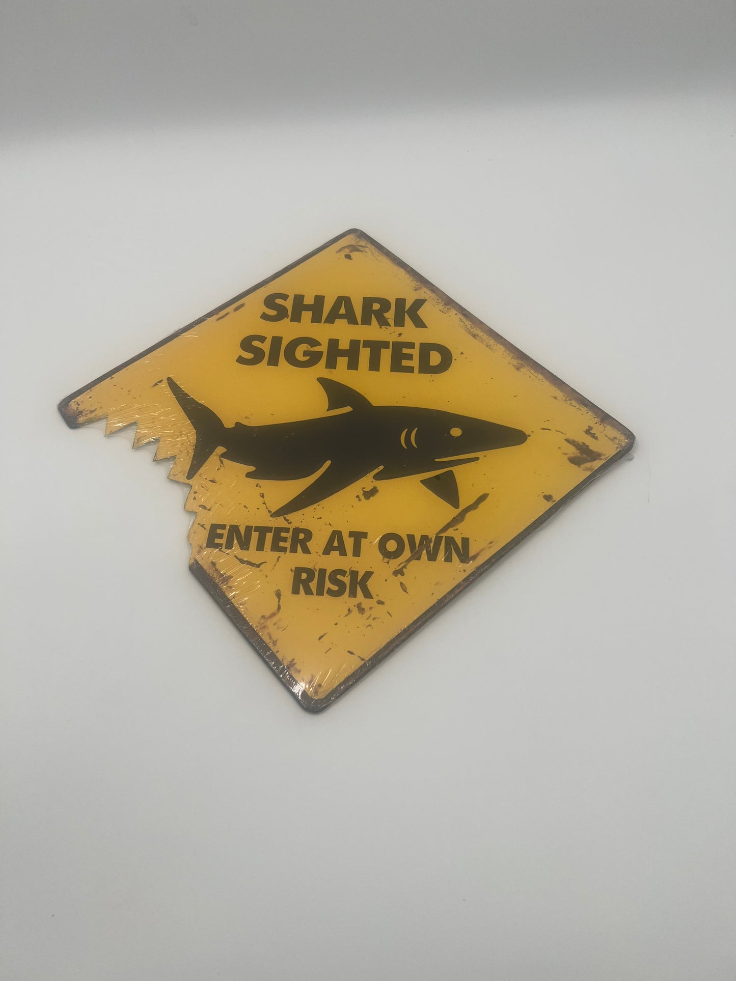 Blechschild "Shark Sighted"