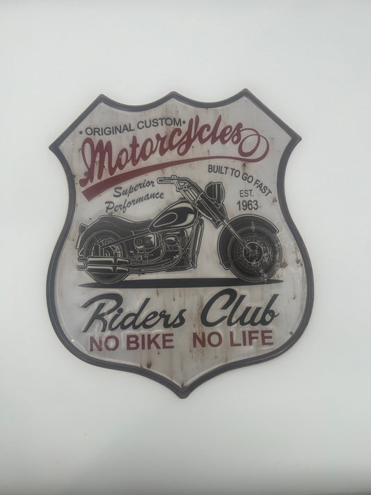 Blechschild "Rider Club"