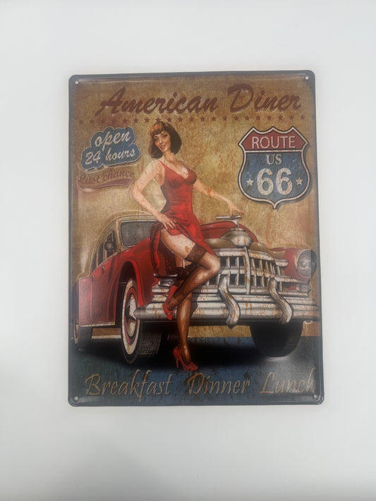 Blechschild "American Diner"