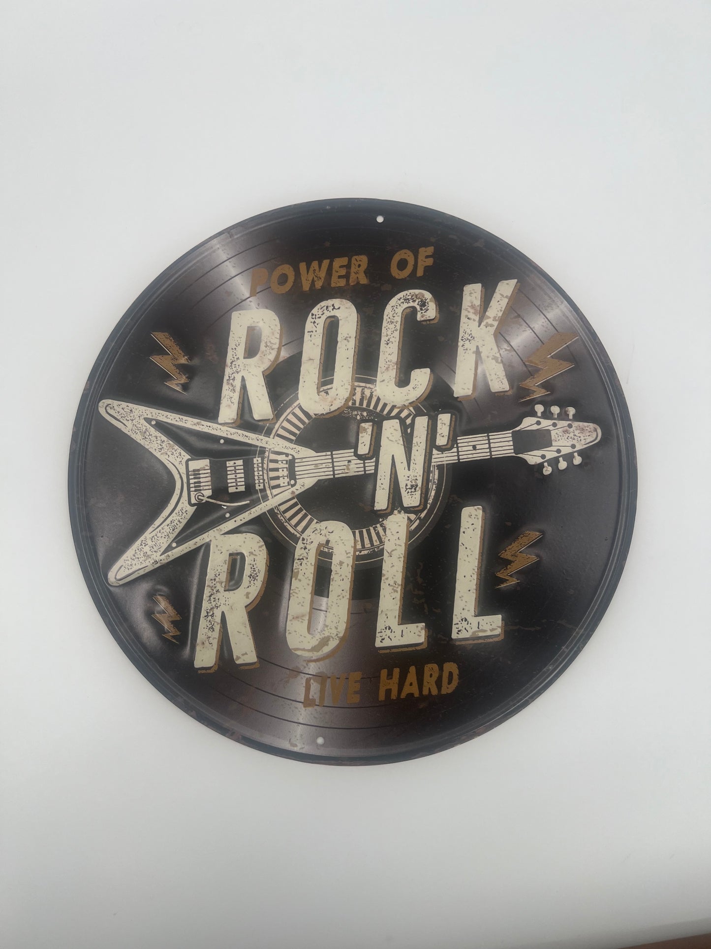 Blechschild "Power of Rock`n Roll"