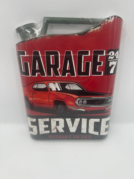 Blechschild "Kanister Garage Service"