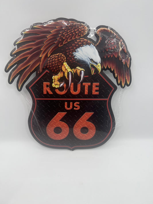 Blechschild "Route 66 Adler"