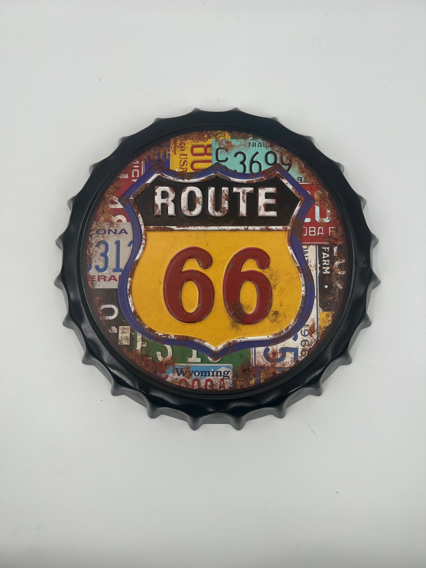 Blechschild "Korken Route 66 NrTafel"