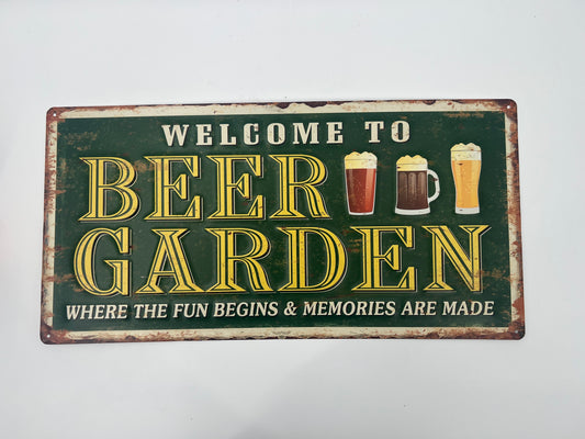 Blechschild "BeerGarden"