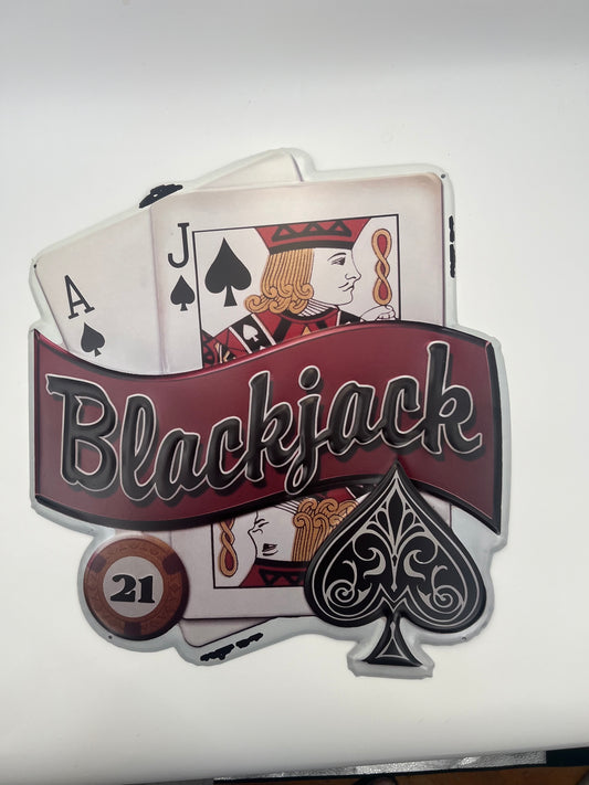 Blechschild "Blackjack"