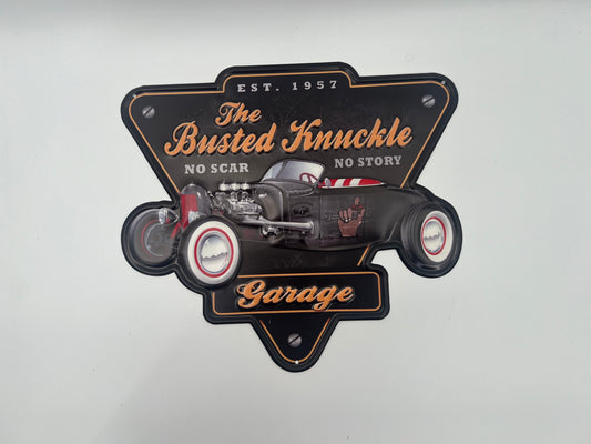 Blechschild "The Busted Knuckle"