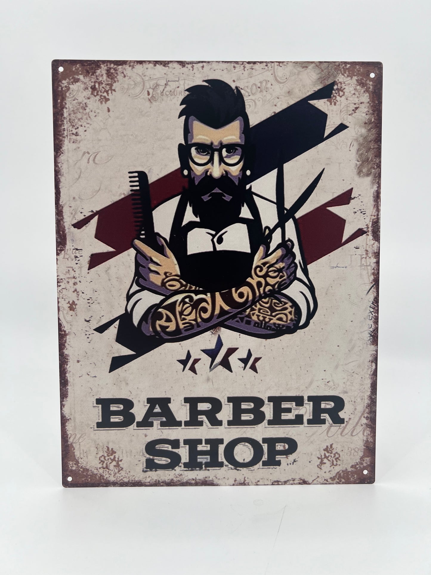 Blechschild "Barber Shop"