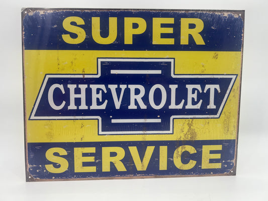 Blechschild "Super Chevrolet Service"