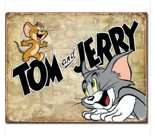 Blechschild "Tom and Jerry"