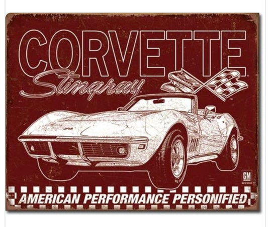 Blechschild "Chevrolet Corvette Stingray"