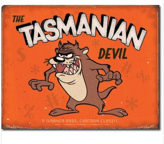 Blechschild "THe TASMANIAN DEVIL"