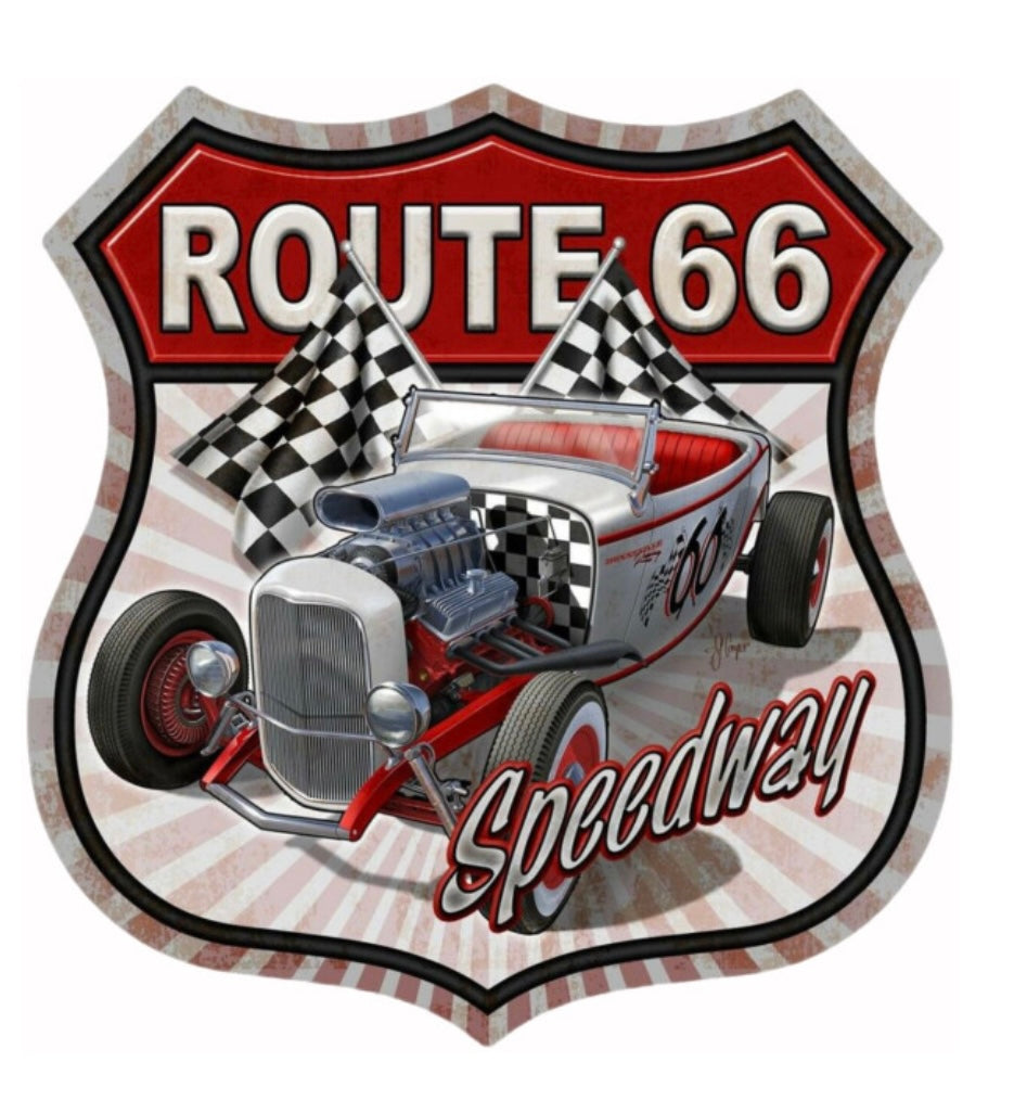 Blechschild "Route66 Speedway"