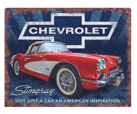 Blechschild "Chevrolet Stingray"