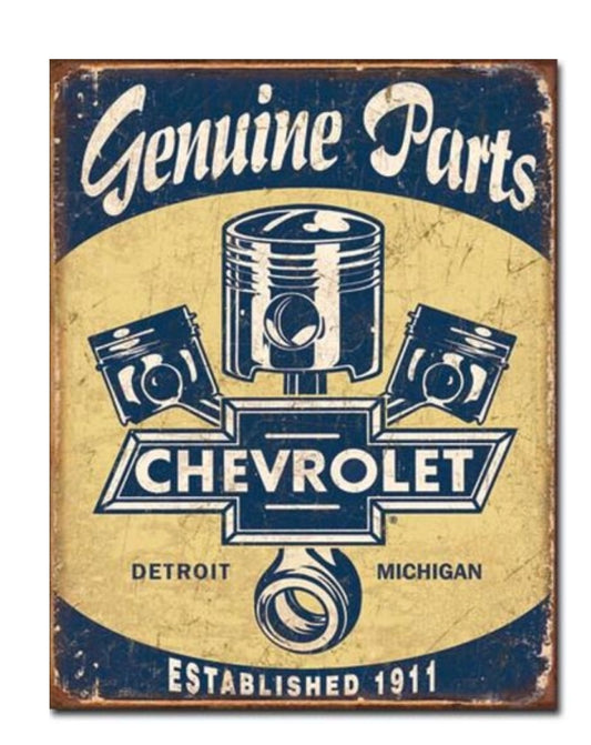 Blechschild "Chevrolet Genuine Parts"