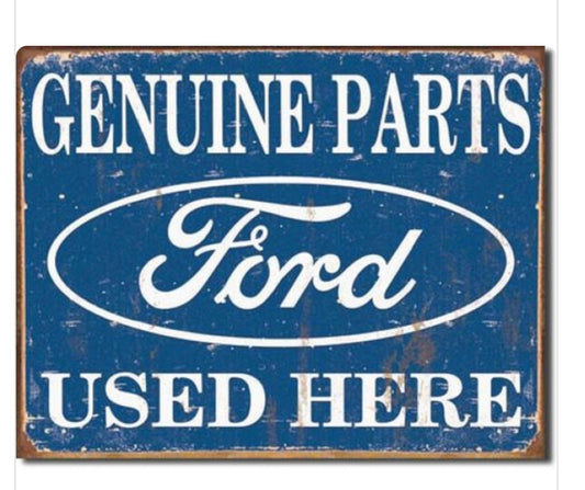 Blechschild "GENUINE PARTS FORD"