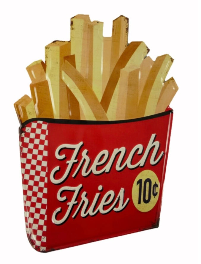 Blechschild "French Fries 10c"