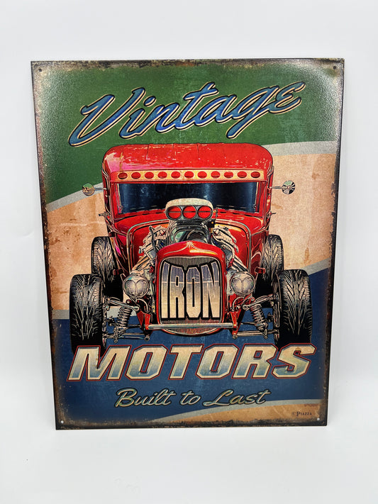 Blechschild "Vintage Iron Motors"