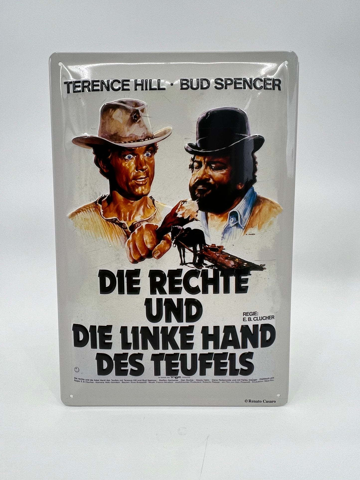 Blechschild "Die Rechte und die Linke Hand des Teufels"