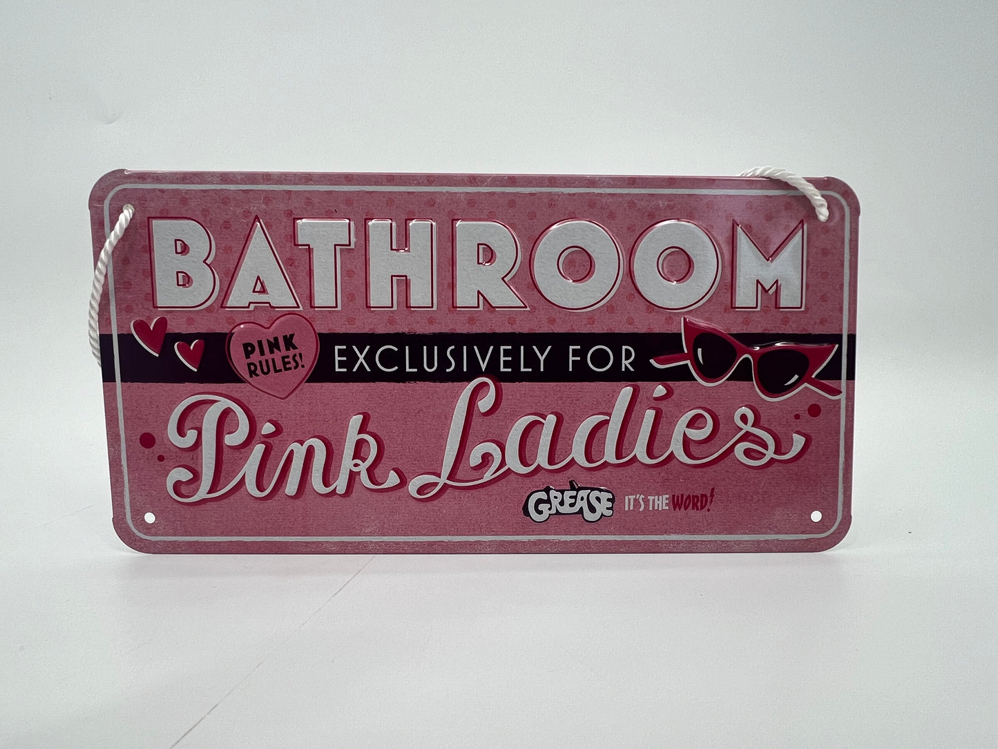 Blechschild "Bathroom Pink Ladies"