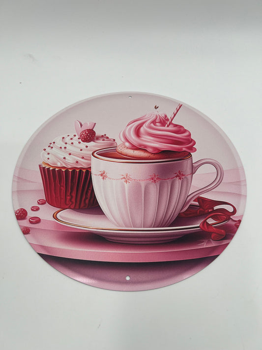 Blechschild "Cupcake & Coffee"