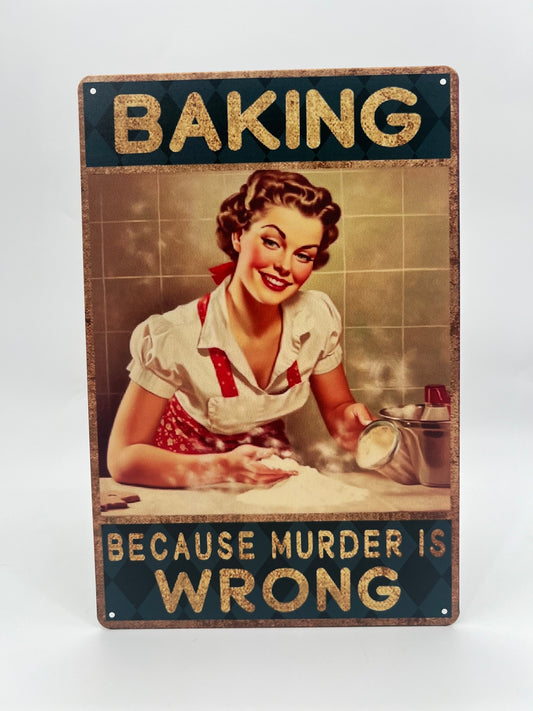 Blechschild "Baking"