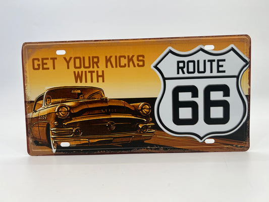 Blechschild "Get your Kicks with Route 66"