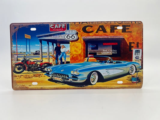 Blechschild "Route 66 CAFE"