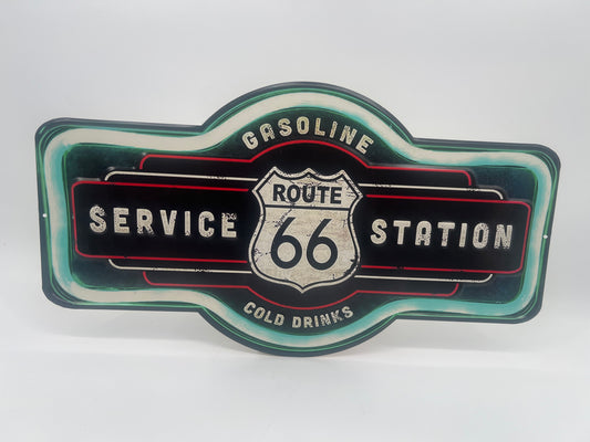 Blechschild "Route 66 Service Station"