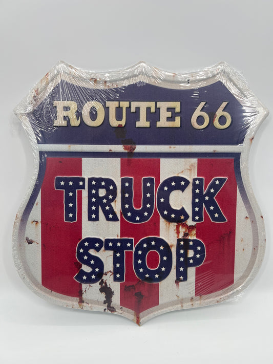 Blechschild "Route 66 Truck Stop"