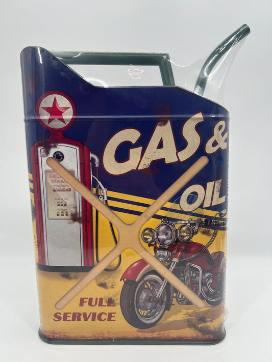 Blechschild "Kanister Gas & Oil"