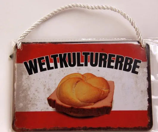 Hängeschild “Weltkulturerbe – Leberkässemmel”