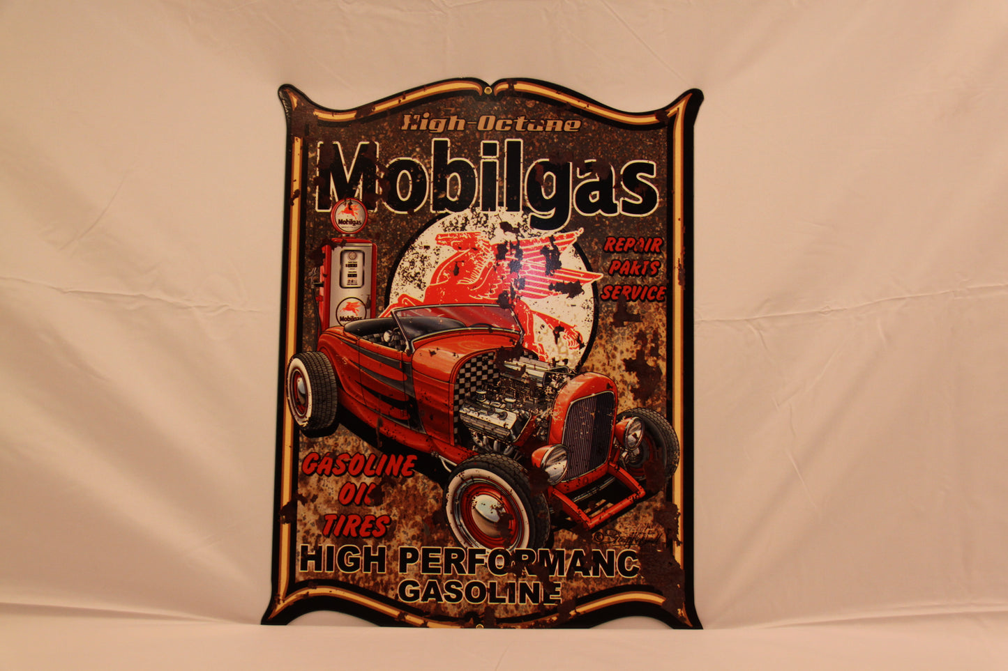 Blechschild "High Octane Mobilgas"