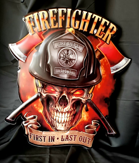 Blechschild "Firefighter"